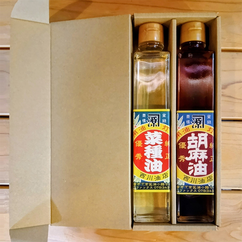 胡麻油・菜種油セット大　￥2,400(税込)