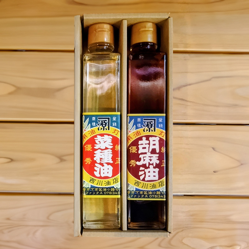 胡麻油・菜種油セット大　￥2,400(税込)